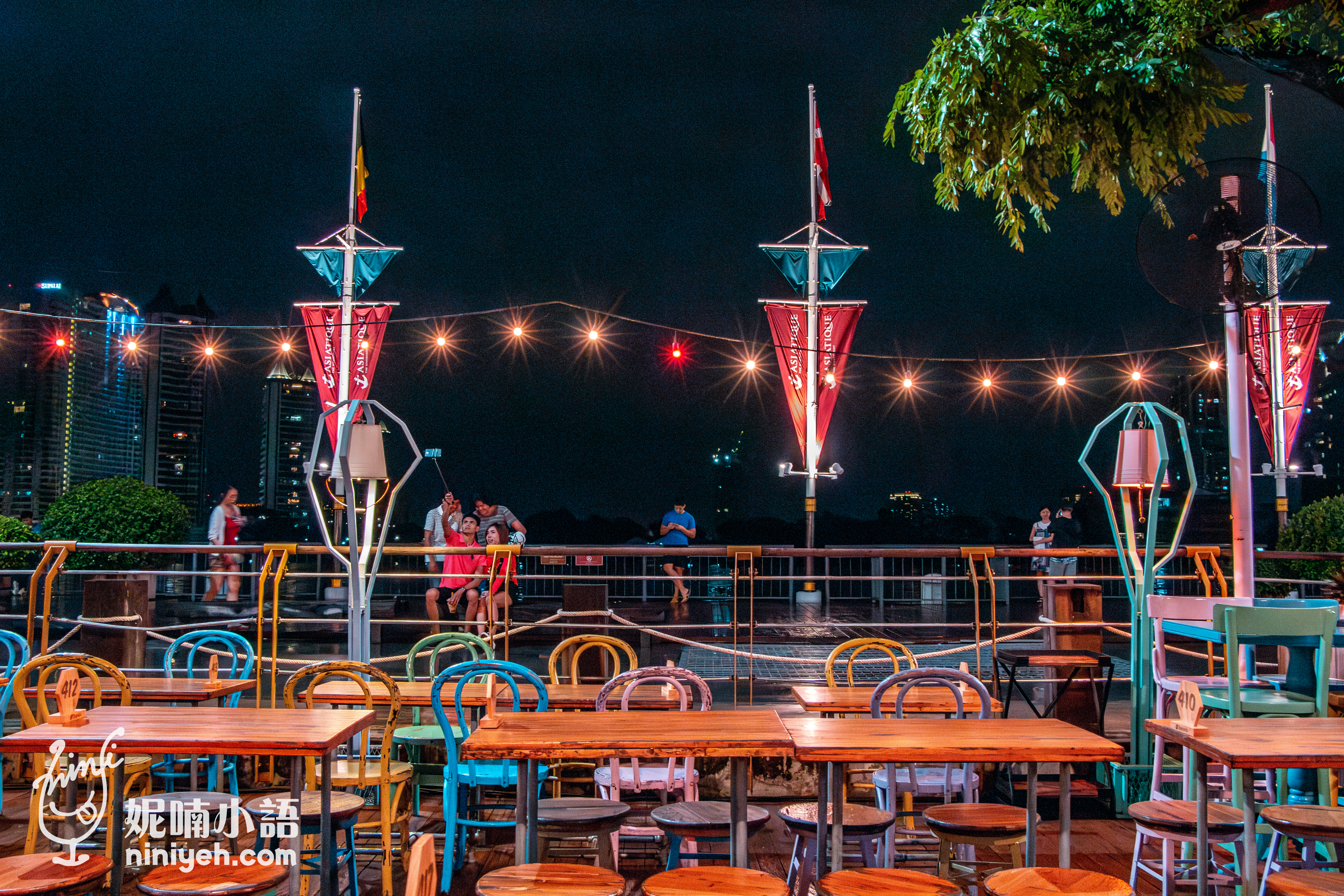 【曼谷美食】Happy Fish。河濱碼頭夜市之氣氛一流的河岸景觀餐廳
