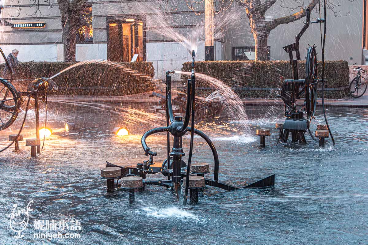 荷爾拜因機械噴泉, Tinguely Brunnen, 巴塞爾景點, 瑞士旅遊, 機械藝術, 巴塞爾旅遊攻略, 尚·丁格利, Jean Tinguely, 巴塞爾現代藝術, 巴塞爾必訪景點,