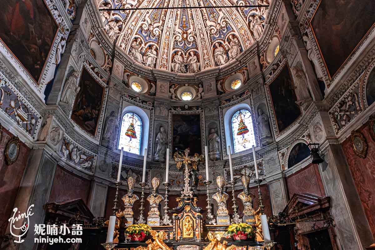 Santuario Madonna di Tirano, 蒂拉諾聖母大教堂, 伯連納列車, 義大利景點, 蒂拉諾景點, 倫巴底大區教堂, 瑞士鐵道風景, 巴洛克風格教堂, 義大利旅遊, 教堂壁畫雕刻,